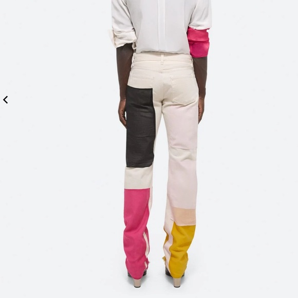 Helmut Lang Low Rise Straight Jeans Cream Muti Jeans - Picture 16 of 16